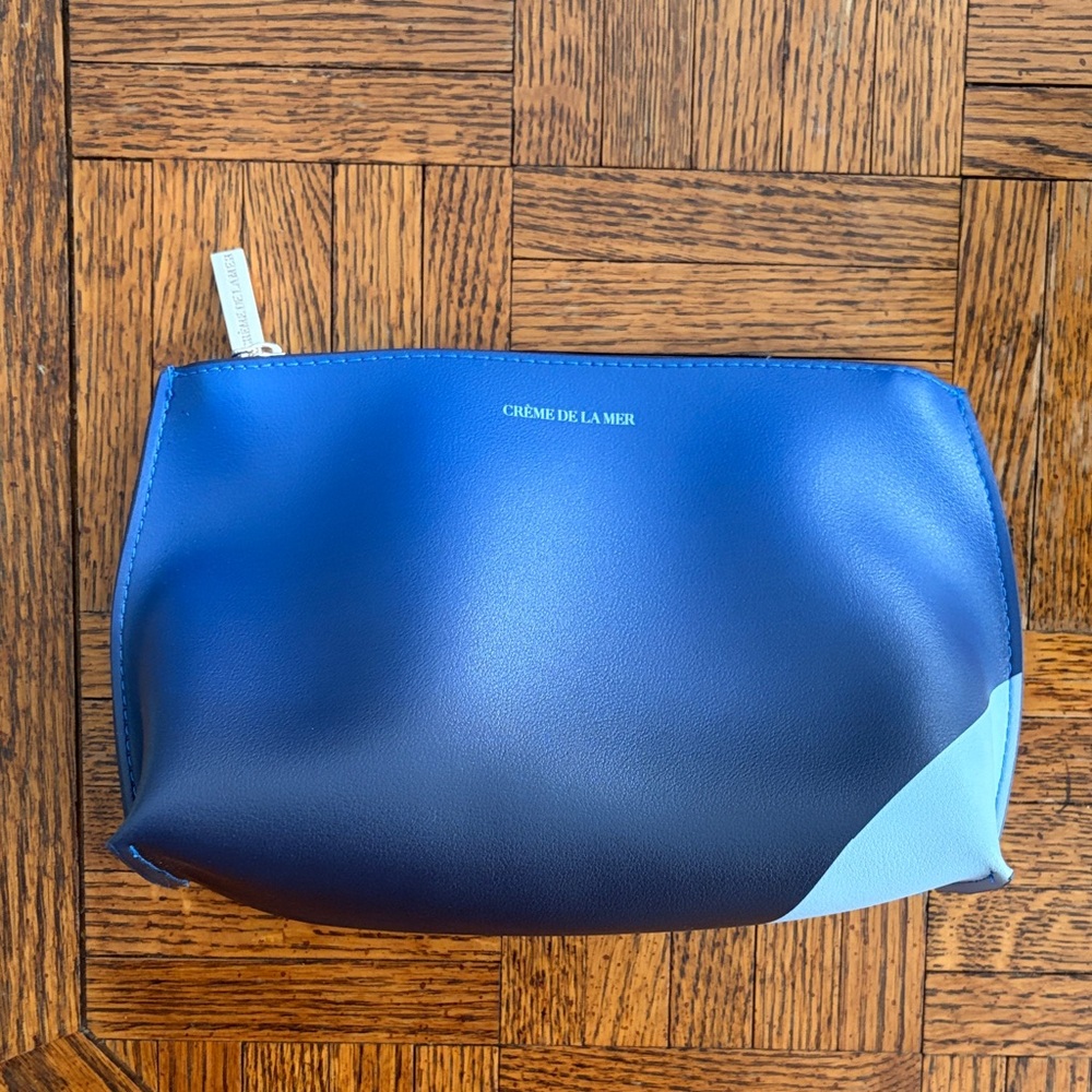 La Mer Blue Makeup Pouch